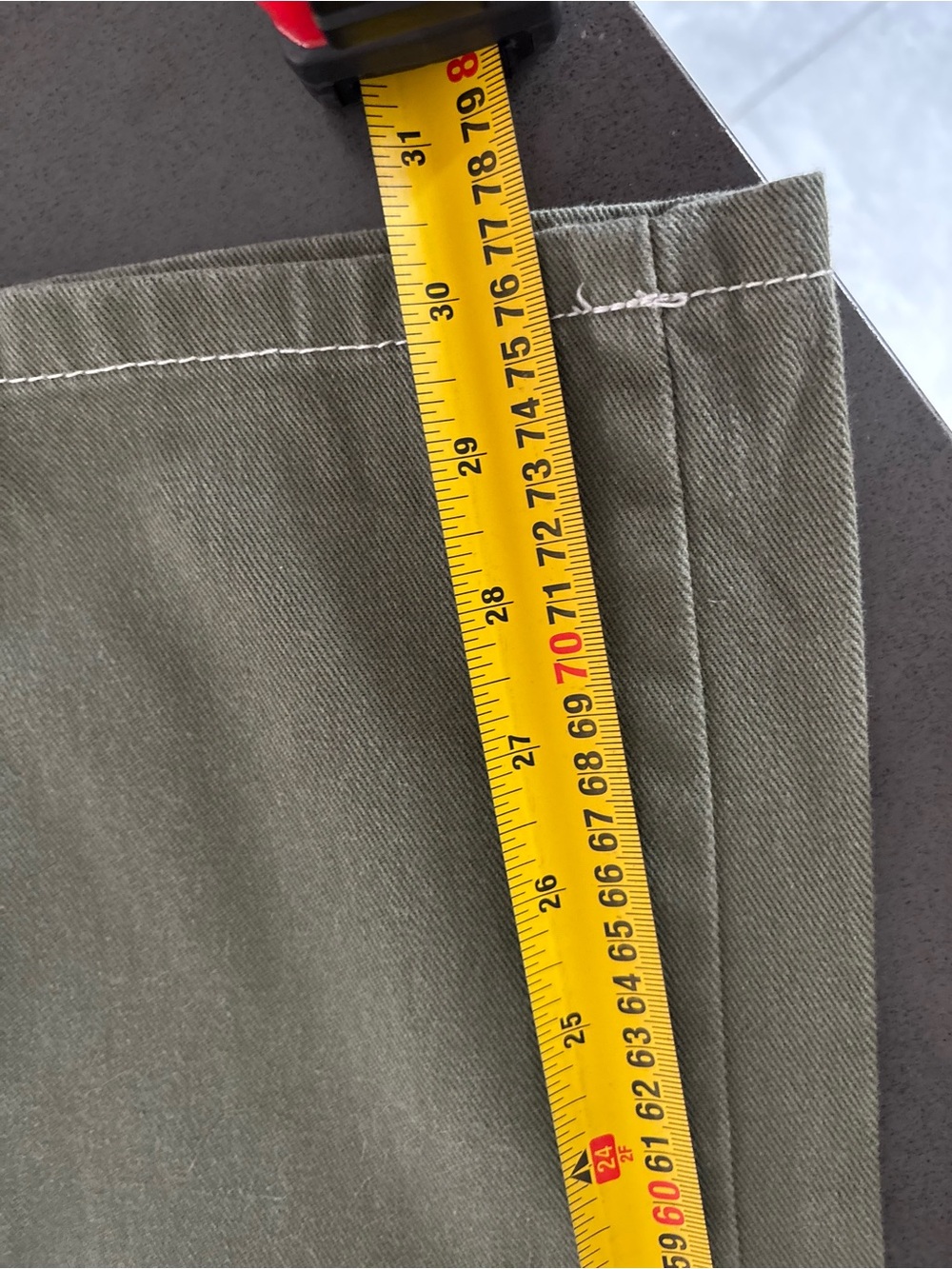 Dickies Girl Olive Carpenter Utility Pants Contrast Stitch Women Size 5/27 Skate - Picture 12 of 13